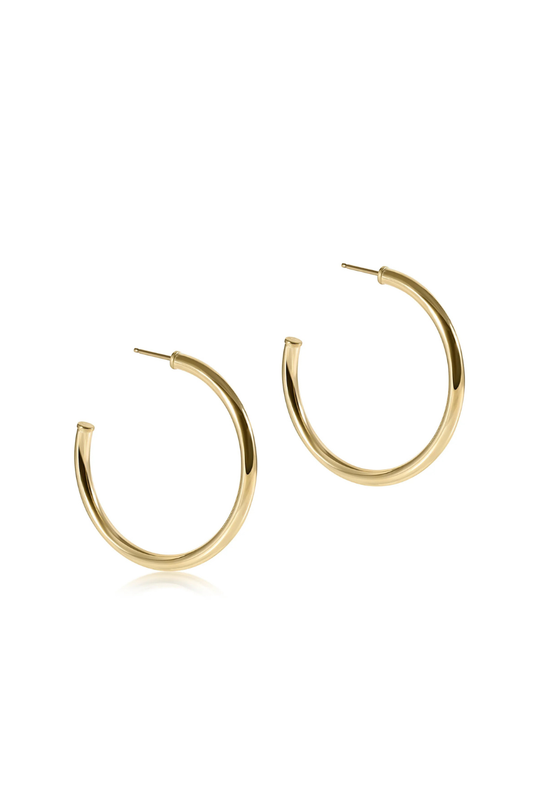 Enewton Round Gold 1.5" Post Hoop - 3mm - Smooth Cabana Seaside Florida