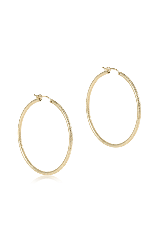 Enewton Round Gold 2" Hoop Earring - Textured Cabana Seaside Florida