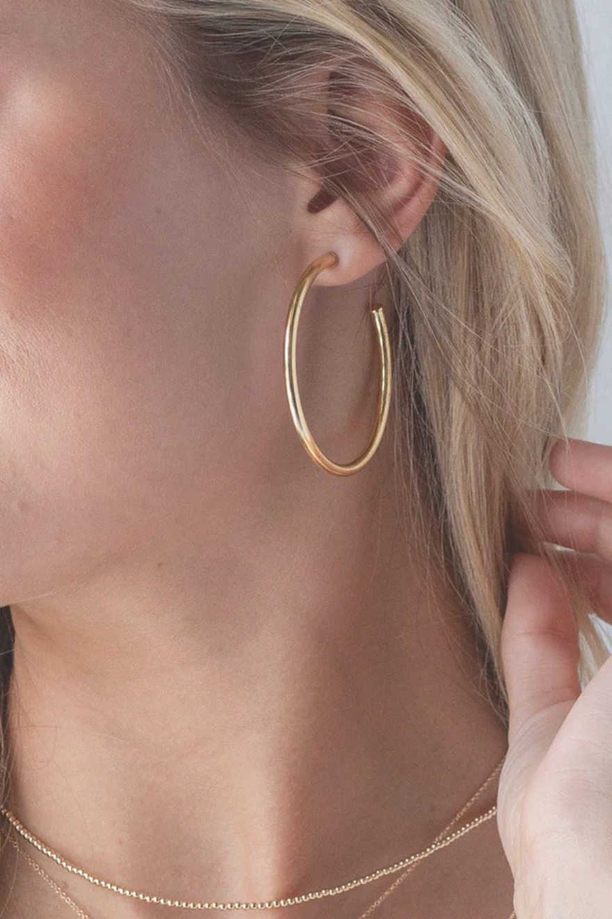 Enewton Round Gold 2" Post Hoop - 3mm - Smooth Cabana Seaside Florida