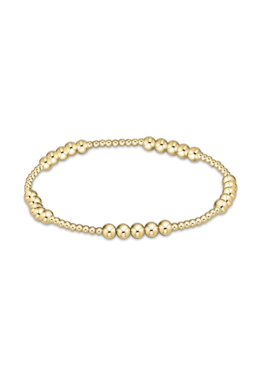 Enewton classic blissful pattern 2mm bead bracelet-4mm gold