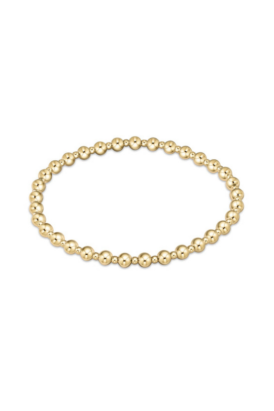Enewton classic grateful pattern 4mm bead bracelet-gold 
