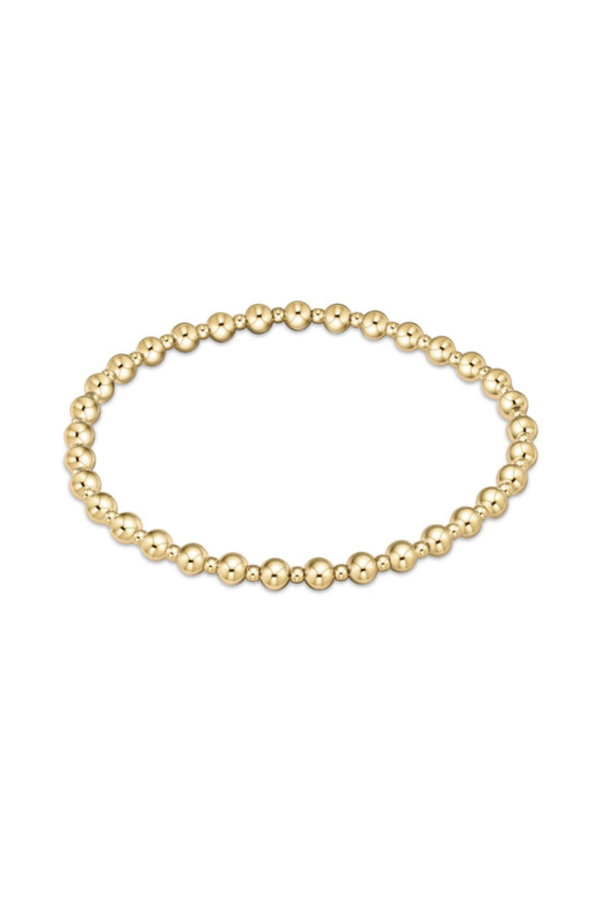 Enewton classic grateful pattern 4mm bead bracelet-gold 