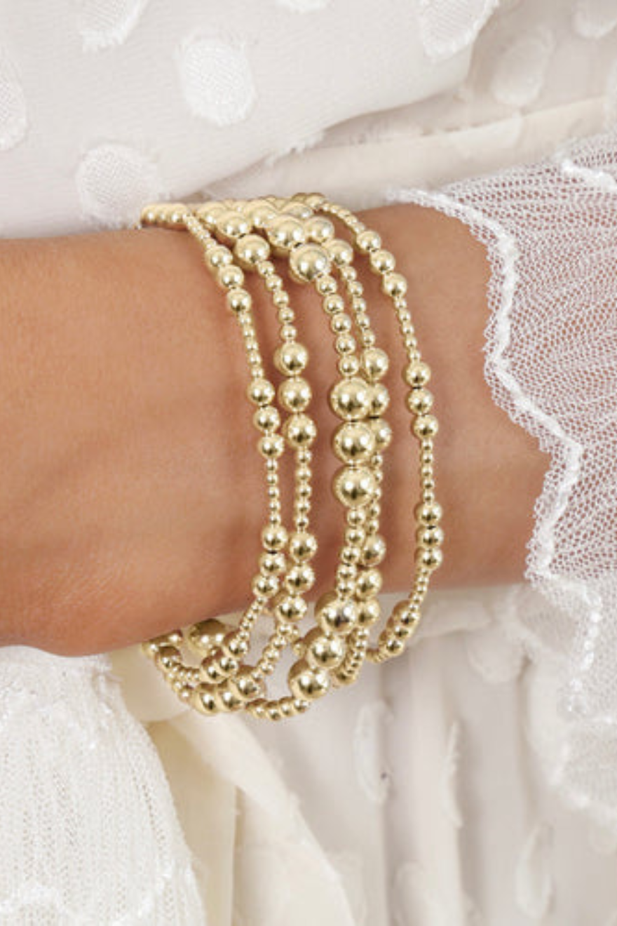 Enewton classic joy pattern 4mm bead bracelet-gold 1 