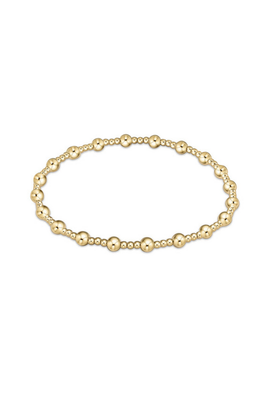 Enewton classic sincerity pattern 4mm bead bracelet-gold
