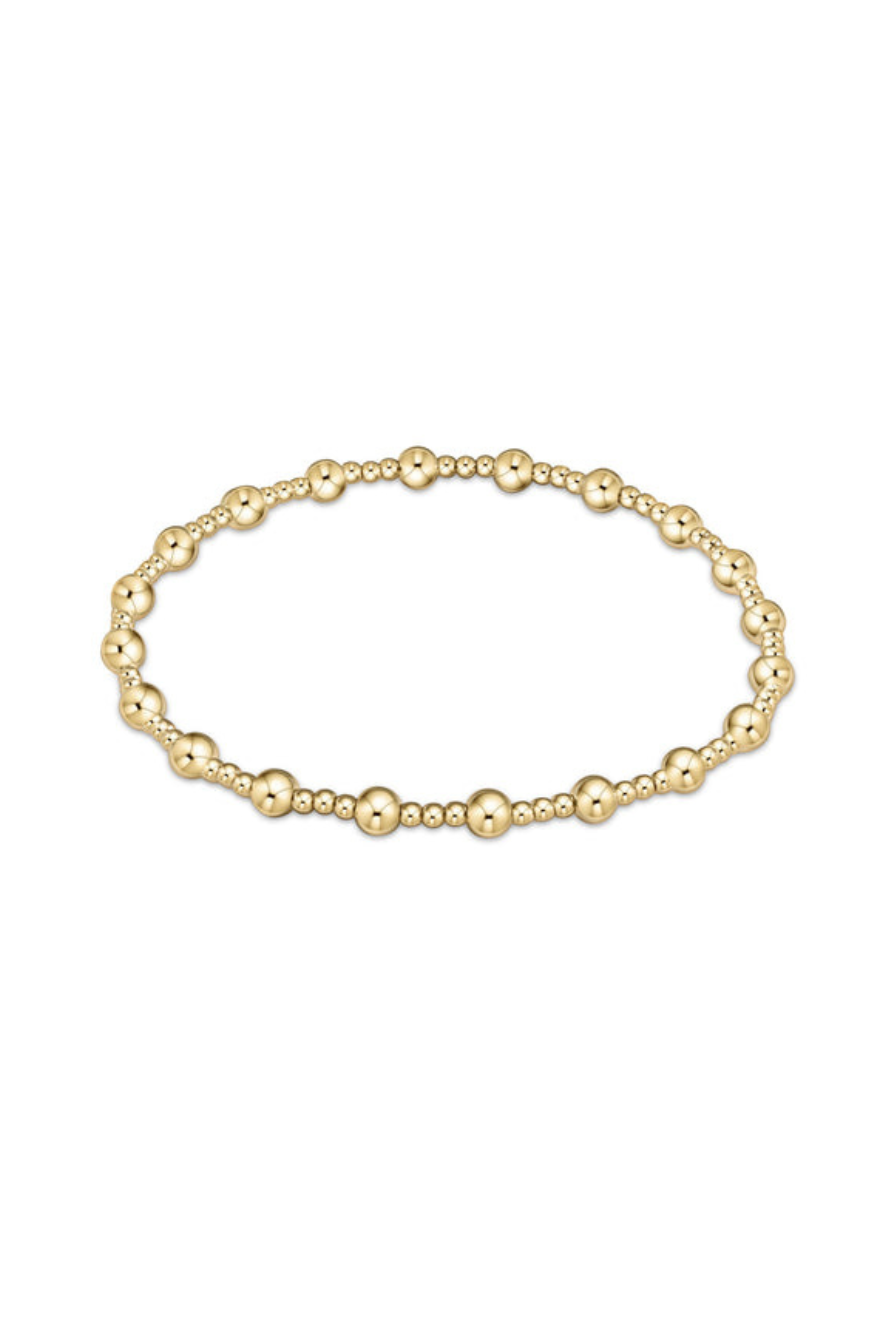 Enewton classic sincerity pattern 4mm bead bracelet-gold