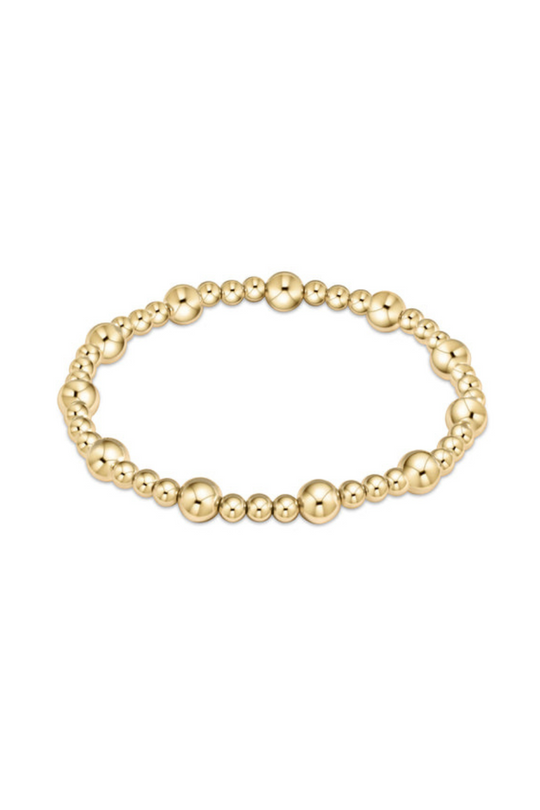 Enewton classic sincerity pattern 6mm bead bracelet-gold