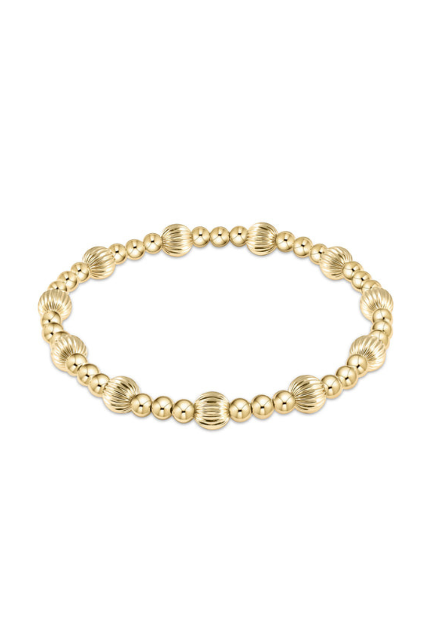 Enewton dignity sincerity pattern 6mm bead bracelet-gold 