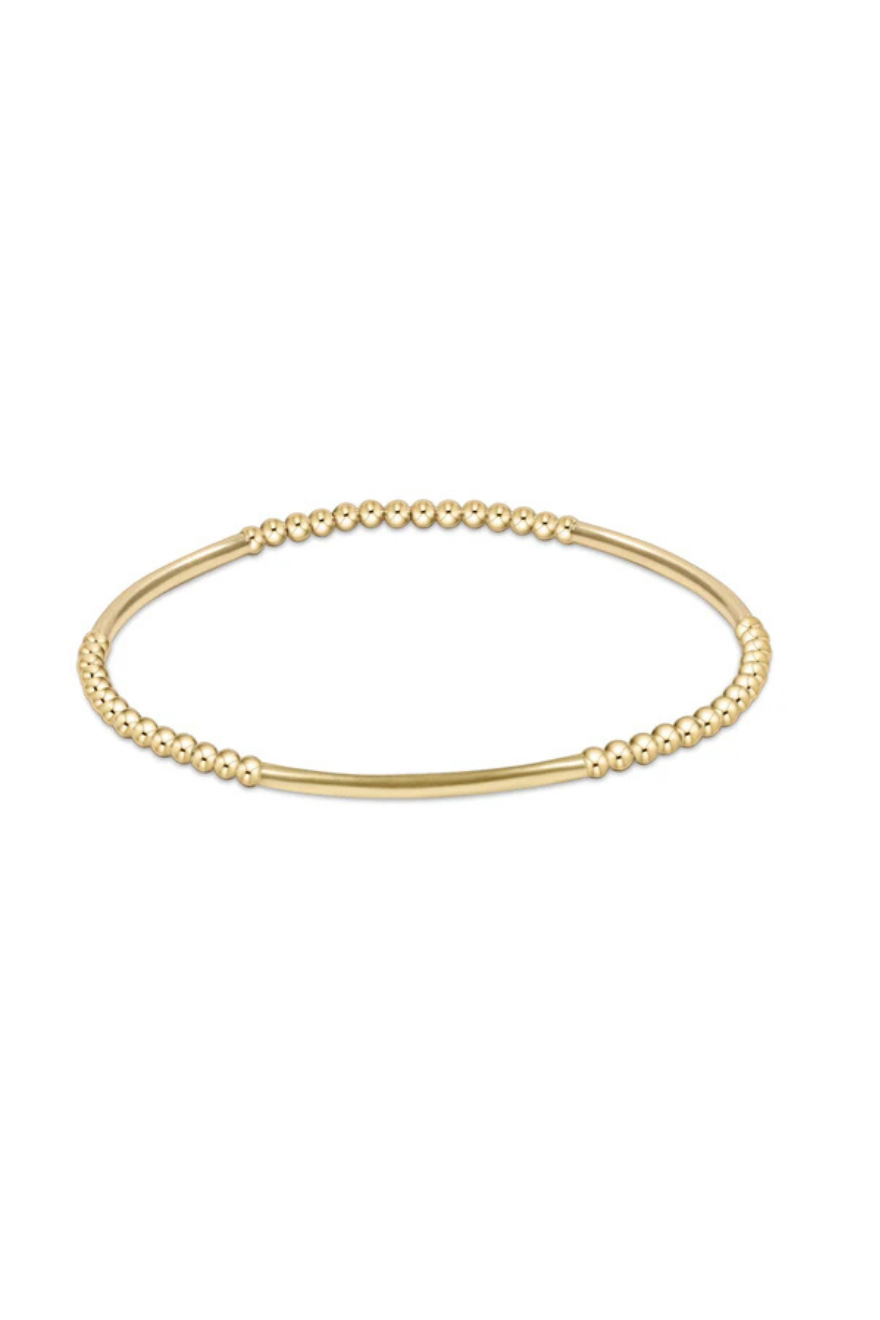 Enewton Bliss Bar Gold Pattern 2.5mm Bead Bracelet - Gold