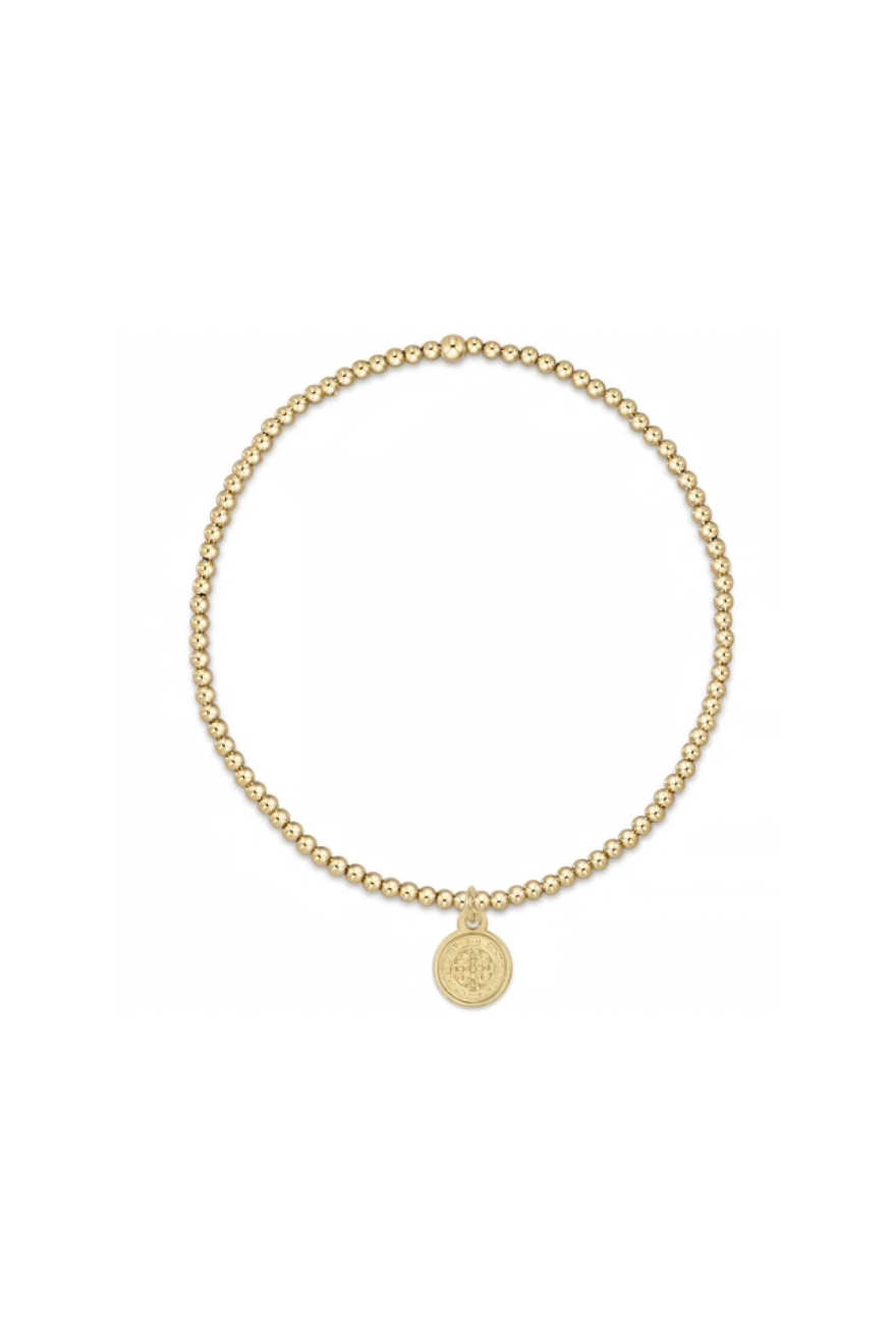 Enewton Classic Gold 2mm Bead Bracelet - Blessing Small Gold Disc