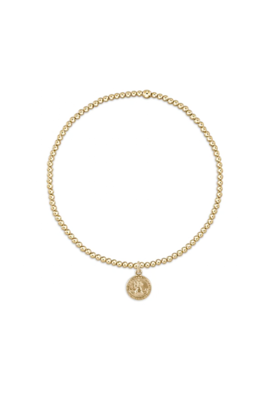 Enewton Classic Gold 2mm Bead Bracelet - Protection Small Gold Disc