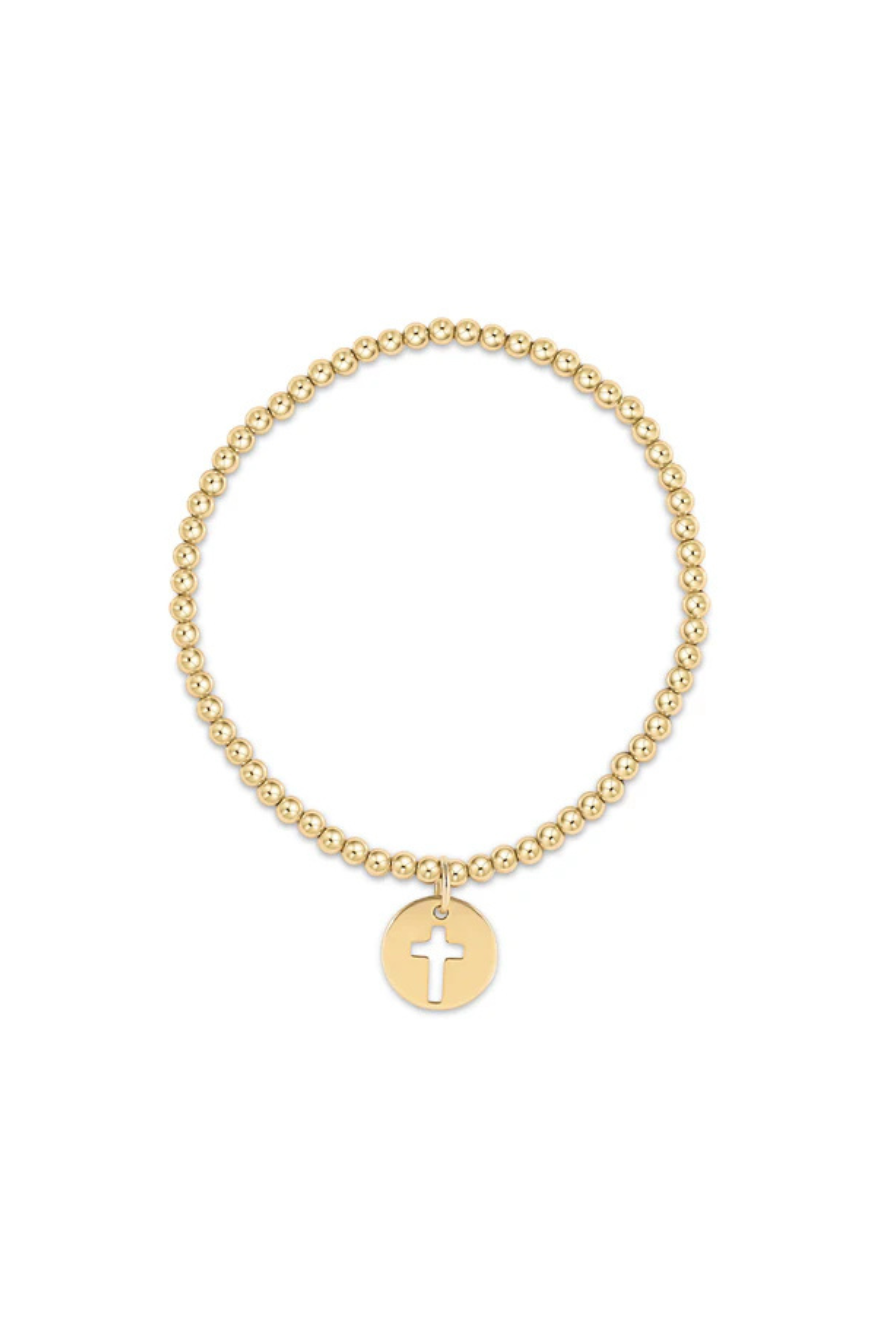 Enewton Classic Gold 3mm Bead Bracelet - Blessed Disc