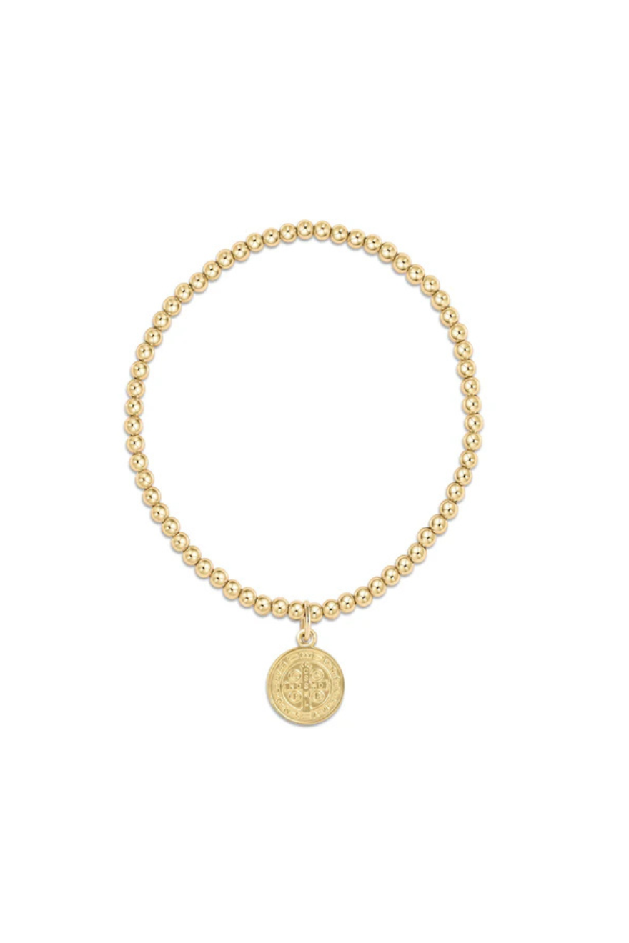 Enewton Classic Gold 3mm Bead Bracelet - Blessing Gold Disc