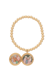 Enewton Classic Gold 3mm Bead Bracelet - Cherish Small Gold Locket Cabana Seaside Florida