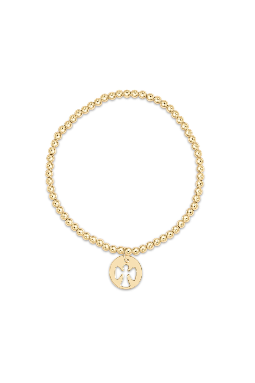 Enewton Classic Gold 3mm Bead Bracelet - Guardian Angel Disc