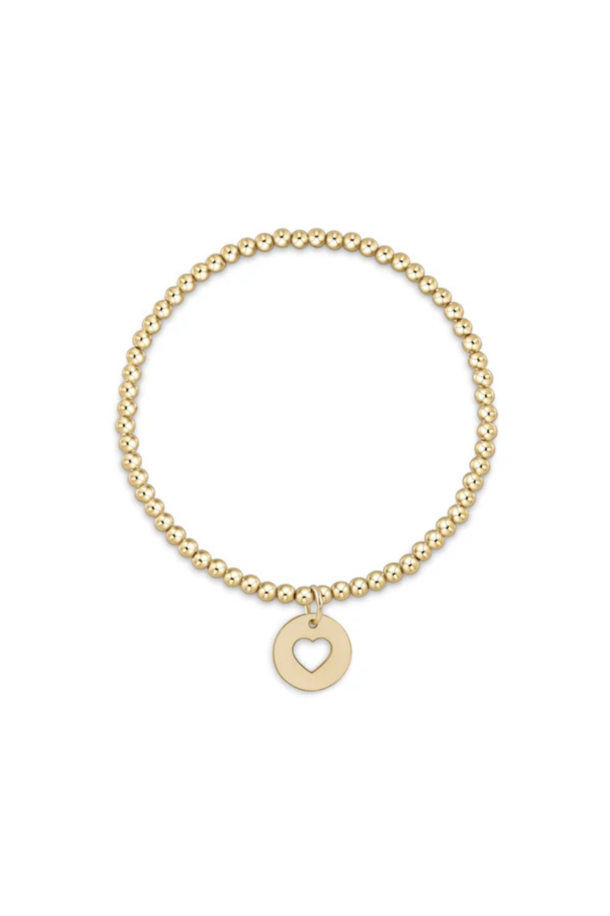 Enewton Classic Gold 3mm Bead Bracelet - Love Gold Disc
