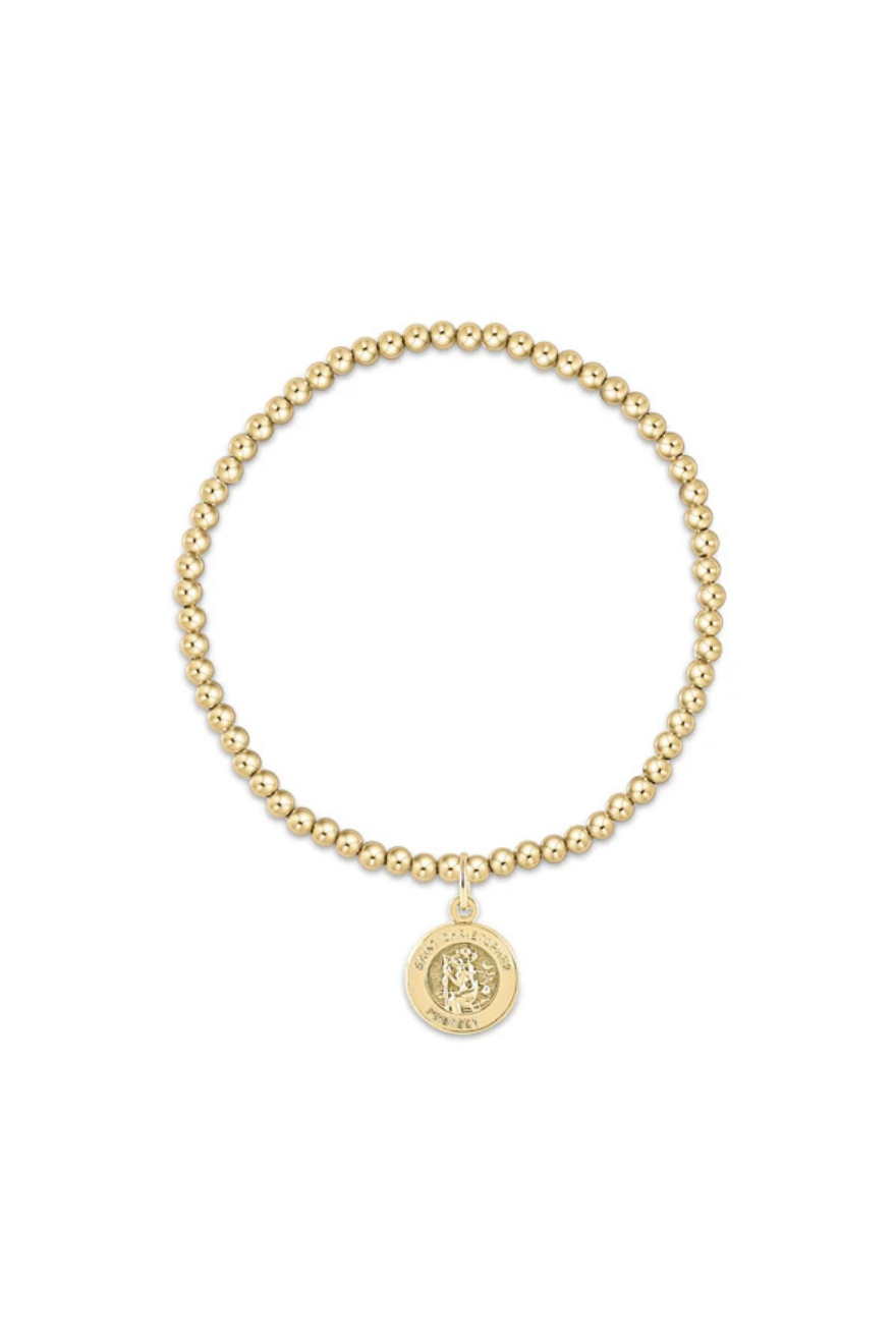 Enewton Classic Gold 3mm Bead Bracelet - Protection Gold Disc
