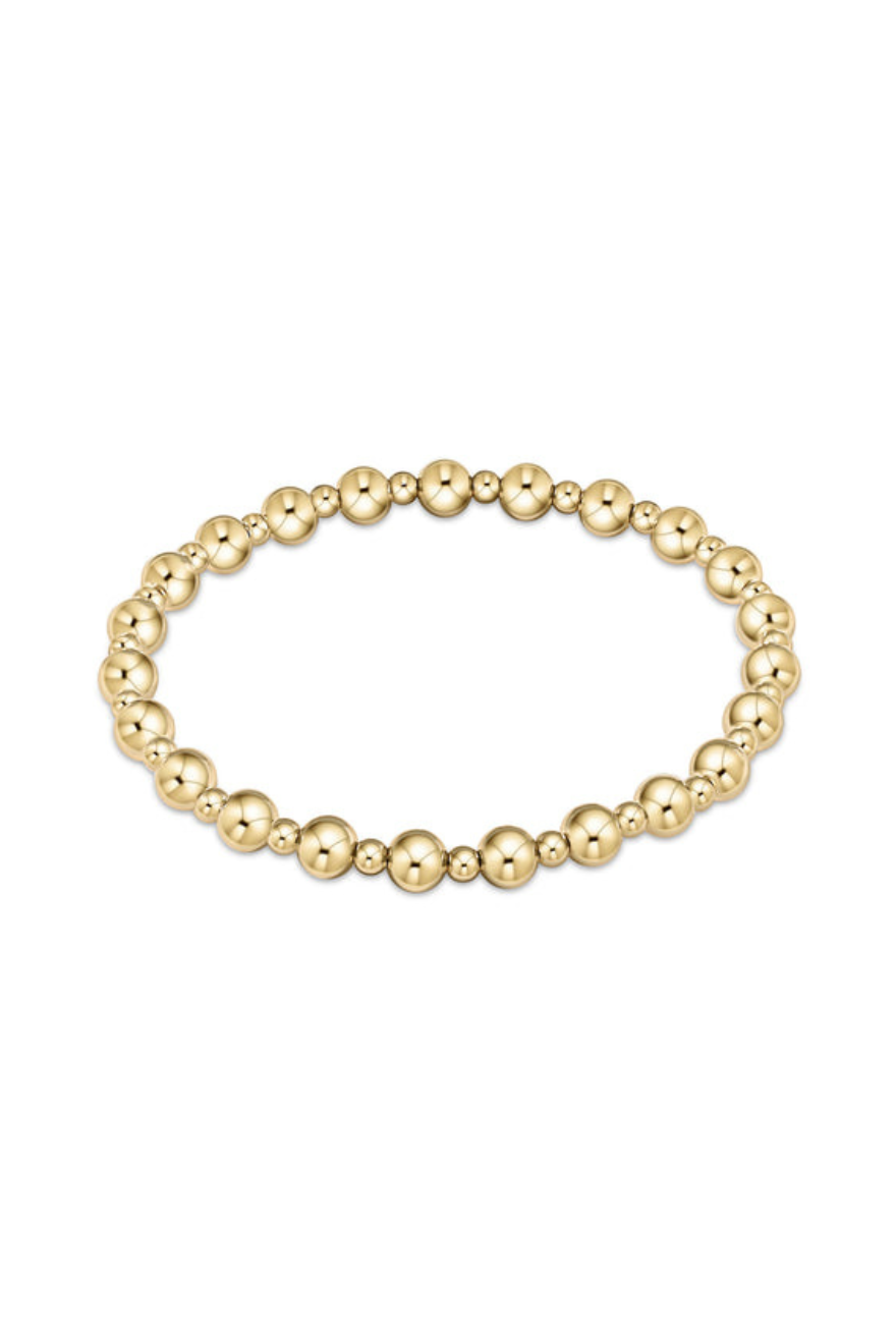 Enewton classic gratefu lpattern 5mm bead bracelet-gold