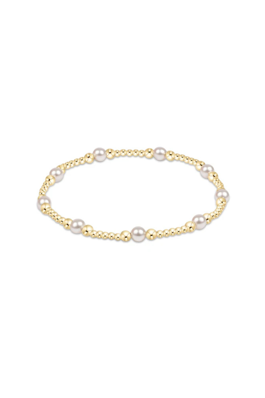 Enewton Classic Purpose Pattern 4mm Bead Bracelet - Pearl