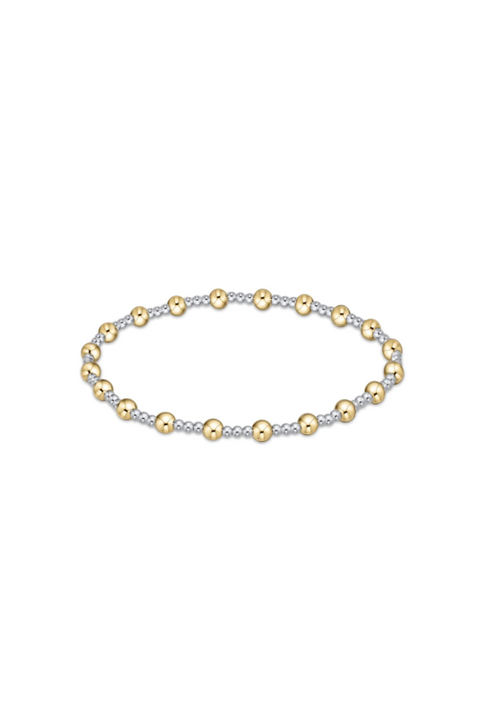 Enewton Classic Sincerity Pattern 4mm Bead Bracelet - Mixed Metal Cabana Seaside fLorida