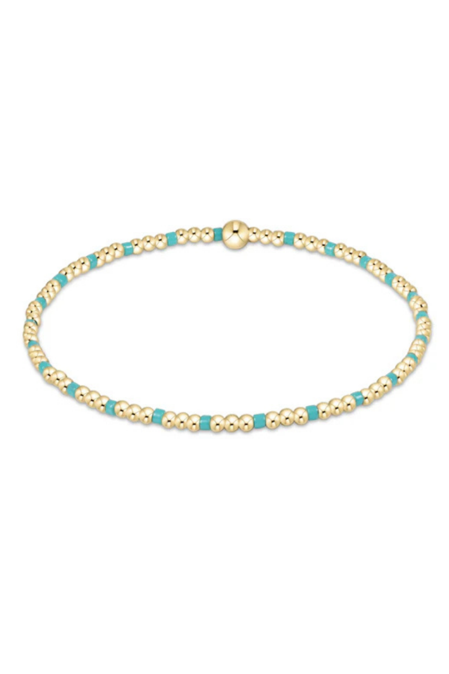 Enewton Hope Sincerity Pattern 2mm Bead Bracelet - Turquoise