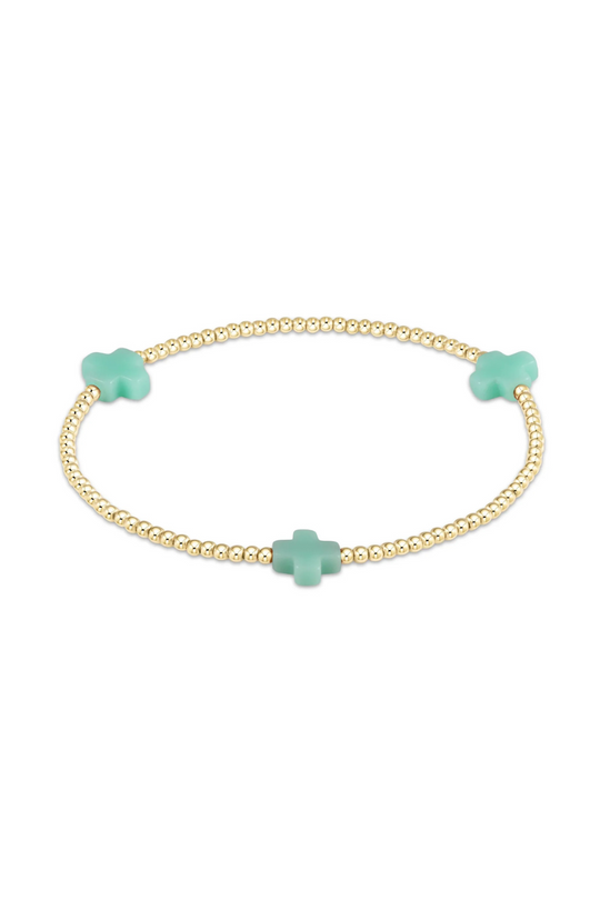 Enewtonsignaturecrossgoldpattern2mmbeadbraceletturquoise Cabana Seaside Florida