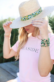 Paradise Floral Palm Hat Sunshine Tienda Cabana Seaside Florida
