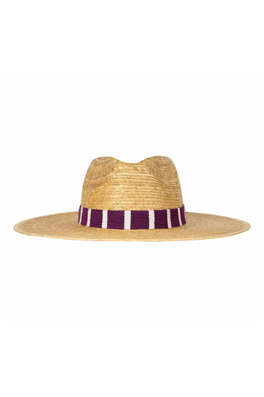 Purple & White Sunshine Tienda Palm Hat