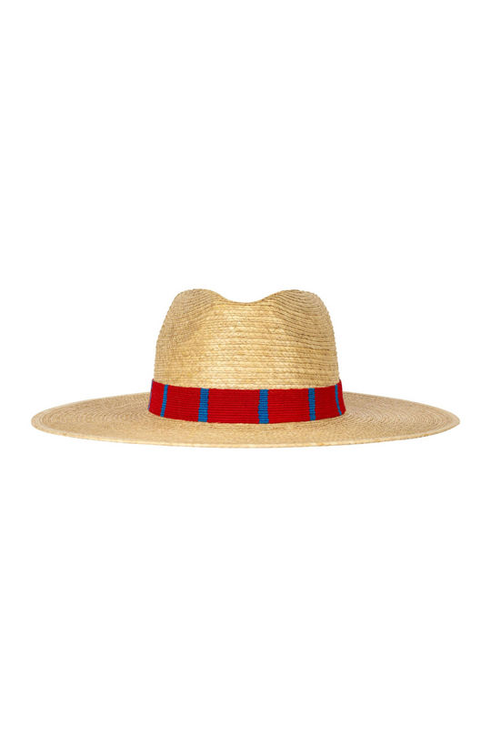 Red & Powder Blue Sunshine Tienda Palm Hat